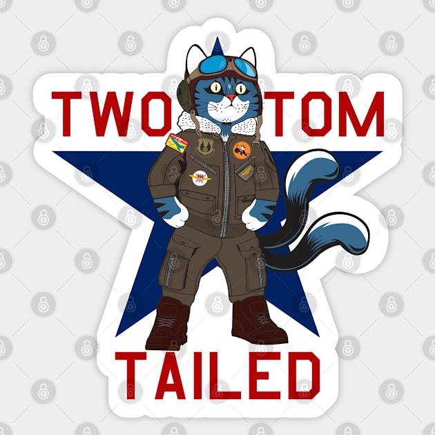 Two Tailed Tom - - Pilot Star - - Tagged Sticker by Two Tailed Tom